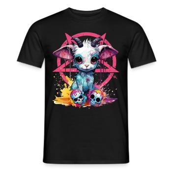 Skull Goat - The Skull Club - Männer T-Shirt - Schwarz - Vorne - AI Model Male 178 light (178cm)