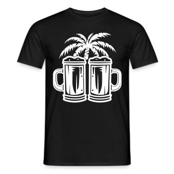 Bier Palmen Insel Urlaub - Männer T-Shirt - Schwarz - Vorne - AI Model Male 178 light (178cm)