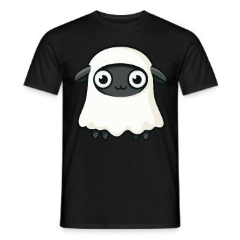 Sheep Halloween Funny Ghost - Men's T-Shirt - black - Front - AI Model Male 178 light (178cm)