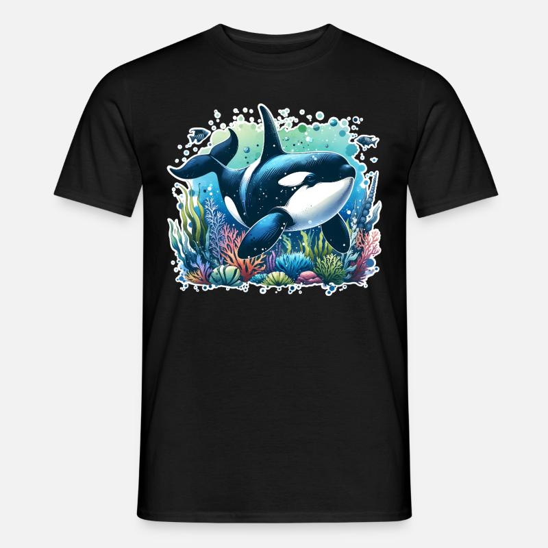 Orca Schwertwal - Männer T-Shirt - Schwarz
