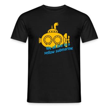 yellow submarine - Männer T-Shirt - Schwarz - Vorne - AI Model Male 178 light (178cm)