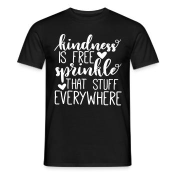 T-shirt de gentillesse - T-shirt homme - noir - Devant - AI Model Male 178 light (178cm)