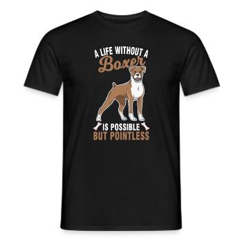 Cadeau de propriétaire de chien boxer allemand - T-shirt homme - noir - Devant - AI Model Male 178 light (178cm)