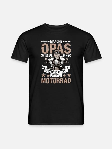 Motorrad Biker Chopper Großvater Opa - Männer T-Shirt - Schwarz