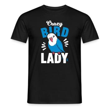 oiseau perruque femme cadeau - T-shirt homme - noir - Devant - AI Model Male 178 light (178cm)