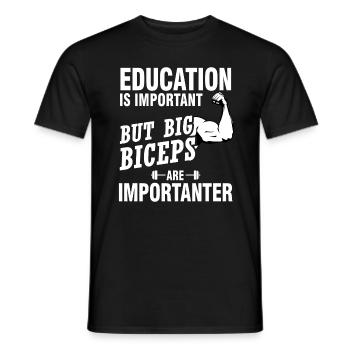 Gym Gym Biceps Dumbbell Muscle - Men's T-Shirt - black - Front - AI Model Male 178 light (178cm)