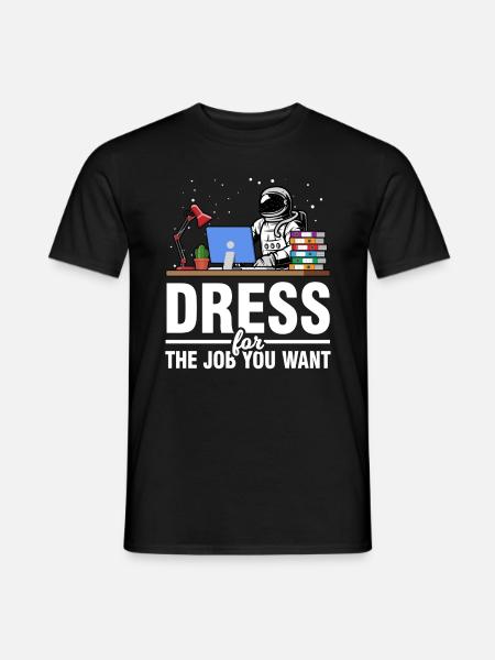 Astronaut Weltraum Bürojob - Männer T-Shirt - Schwarz