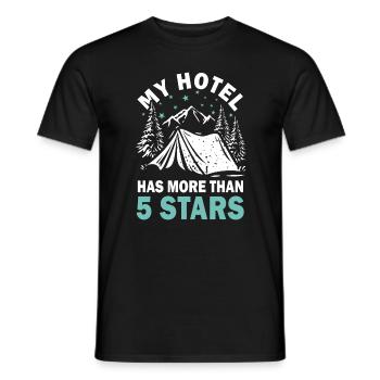Camping Zelten Natur Pfadfinder - Männer T-Shirt - Schwarz - Vorne - AI Model Male 178 light (178cm)