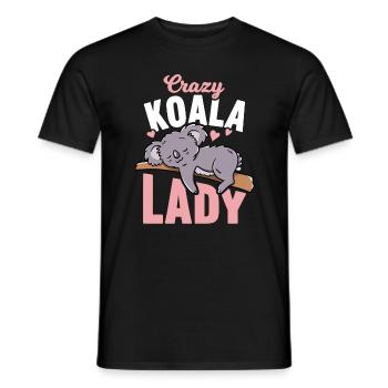 Cute Koala Koala Bear Wife - Men's T-Shirt - black - Front - AI Model Male 178 light (178cm)