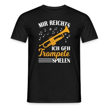 Trompete Trompeter Blasmusik - Männer T-Shirt - Schwarz - Vorne - AI Model Male 178 light (178cm)