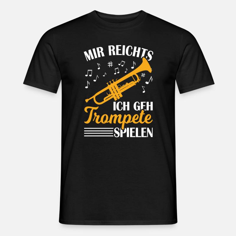 Trompete Trompeter Blasmusik - Männer T-Shirt - Schwarz