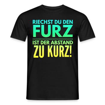Riechst du den Furz ist der Abstand zu kurz brudi - Männer T-Shirt - Schwarz - Vorne - AI Model Male 178 light (178cm)