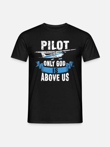 Propeller Flugzeug Pilot Flieger - Männer T-Shirt - Schwarz