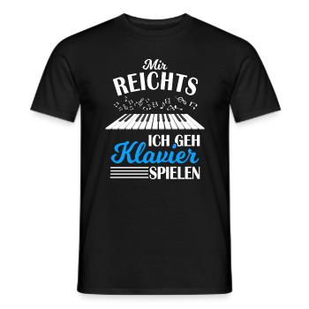 Klavier Klavierspieler Pianist - Männer T-Shirt - Schwarz - Vorne - AI Model Male 178 light (178cm)
