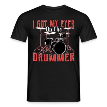 Lustige Schlagzeuger Musiker und Schlagzeugliebhab - Männer T-Shirt - Schwarz - Vorne - AI Model Male 178 light (178cm)