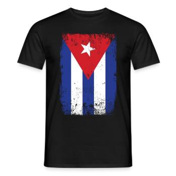 Cuba Drapeau Cuba Drapeau Vintage Grunge - T-shirt homme - noir - Devant - AI Model Male 178 light (178cm)