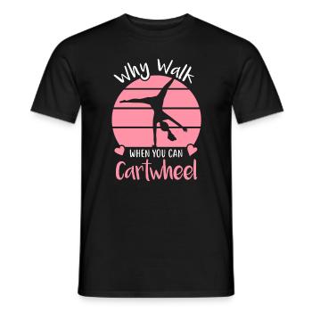 Gymnastics Girls Gymnastics Radschlag - Men's T-Shirt - black - Front - AI Model Male 178 light (178cm)