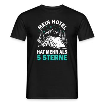 Camping Zelten Natur Pfadfinder - Männer T-Shirt - Schwarz - Vorne - AI Model Male 178 light (178cm)