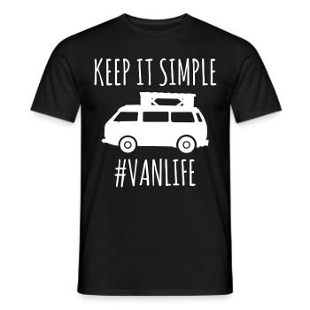 Van Life Camping Camping Freugeist Voyage - T-shirt homme - noir - Devant - AI Model Male 178 light (178cm)