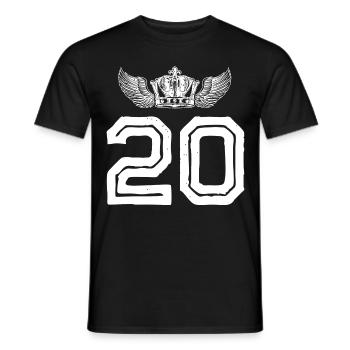Couronne de 20 chiffres - T-shirt homme - noir - Devant - AI Model Male 178 light (178cm)