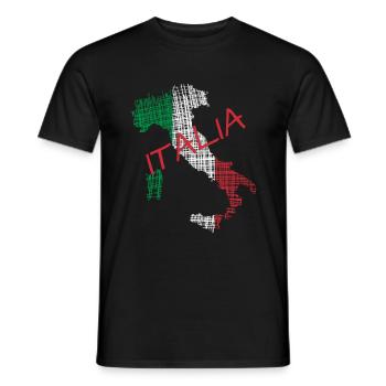 Italia Italy Italien - Männer T-Shirt - Schwarz - Vorne - AI Model Male 178 light (178cm)