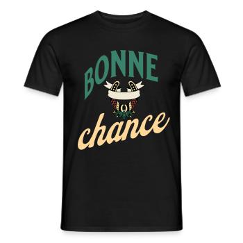 bonne chance - T-shirt homme - noir - Devant - AI Model Male 178 light (178cm)