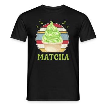 SUMMER MATCHA ICE CREAM - T-shirt homme - noir - Devant - AI Model Male 178 light (178cm)