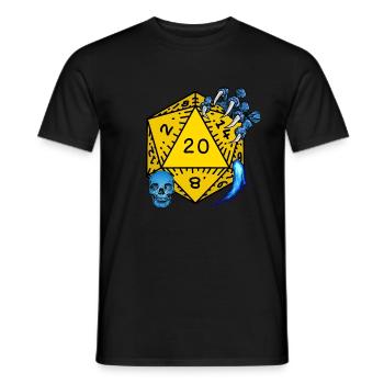 D20 Abenteuer Sortilége JDR - Männer T-Shirt - Schwarz - Vorne - AI Model Male 178 light (178cm)