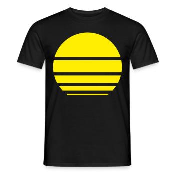 Pattern frame sun - Men's T-Shirt - black - Front - AI Model Male 178 light (178cm)