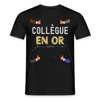 Précieux Collègue En Or Homme Et Femme - T-shirt homme - noir - Devant - AI Model Male 178 light (178cm)
