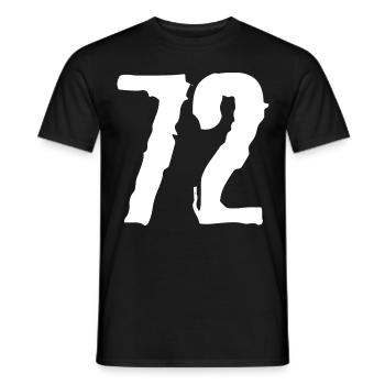72 Zahl Trikot - Männer T-Shirt - Schwarz - Vorne - AI Model Male 178 light (178cm)
