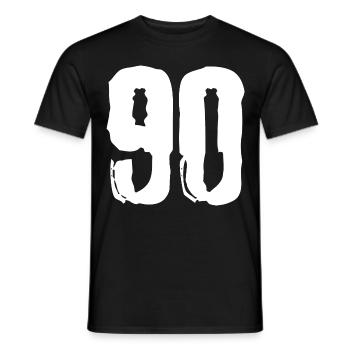 90 number jersey - Men's T-Shirt - black - Front - AI Model Male 178 light (178cm)