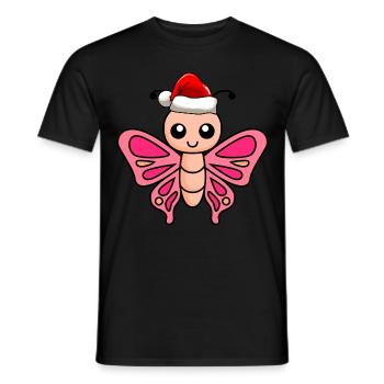 Butterfly Comic Christmas - T-shirt homme - noir - Devant - AI Model Male 178 light (178cm)