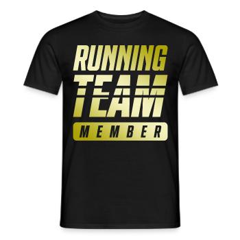 Running Team - Männer T-Shirt - Schwarz - Vorne - AI Model Male 178 light (178cm)