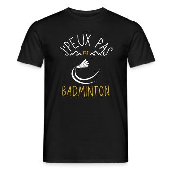 J'Peux Pas J'Ai Badminton - T-shirt homme - noir - Devant - AI Model Male 178 light (178cm)