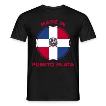 Puerto Plata République dominicaine - T-shirt homme - noir - Devant - AI Model Male 178 light (178cm)