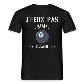 J Peux Pas J ai Billard - T-shirt homme - noir - Devant - AI Model Male 178 light (178cm)