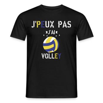 J Peux Pas J Ai Volley - T-shirt homme - noir - Devant - AI Model Male 178 light (178cm)
