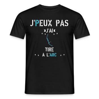 J Peux Pas J Ai Tire A L Arc - T-shirt homme - noir - Devant - AI Model Male 178 light (178cm)