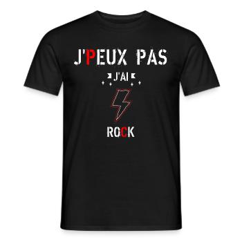 J Peux Pas J Ai Rock - T-shirt homme - noir - Devant - AI Model Male 178 light (178cm)