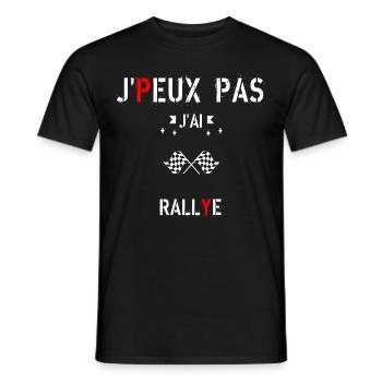J peux pas j ai rallye - T-shirt homme - noir - Devant - AI Model Male 178 light (178cm)