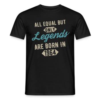 Legends are born in 1964 anniversaire - T-shirt homme - noir - Devant - AI Model Male 178 light (178cm)
