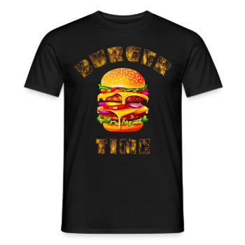 Burger Time - Men's T-Shirt - black - Front - AI Model Male 178 light (178cm)