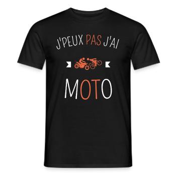 J Peux Pas J ai Moto - T-shirt homme - noir - Devant - AI Model Male 178 light (178cm)