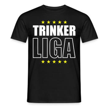 Dicton de la fête de la ligue des buveurs - T-shirt homme - noir - Devant - AI Model Male 178 light (178cm)