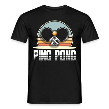 Pöytätennis Pingis - Miesten T-paita - musta - Edestä - AI Model Male 178 light (178cm)