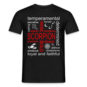 Skorpion Sternzeichen - Männer T-Shirt - Schwarz - Vorne - AI Model Male 178 light (178cm)
