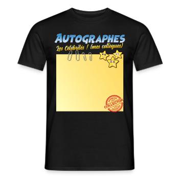 Départ Collegue Autographe Collector - T-shirt homme - noir - Devant - AI Model Male 178 light (178cm)