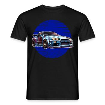 Jdm / Tuning / Turbocharger / Rims / Chiptuning - Men's T-Shirt - black - Front - AI Model Male 178 light (178cm)
