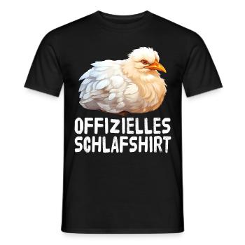 Chemise de couchage officielle Poulets - T-shirt homme - noir - Devant - AI Model Male 178 light (178cm)